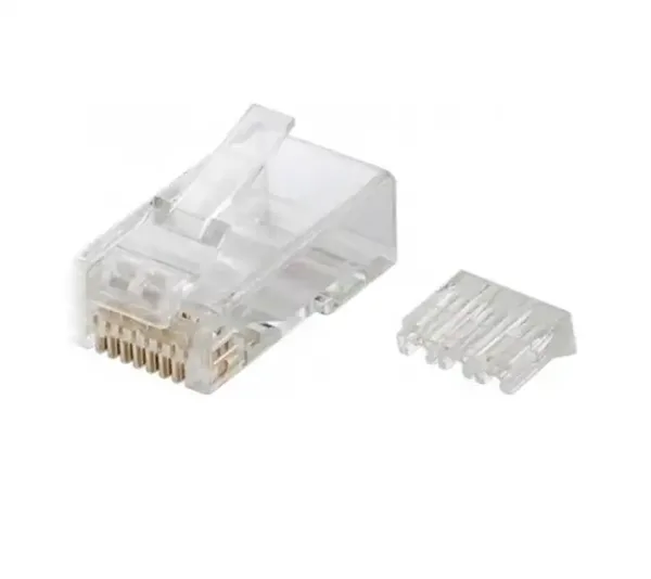 CONECTOR RJ45 CAT.6A MACHO UTP CON GUIA en cable y rack