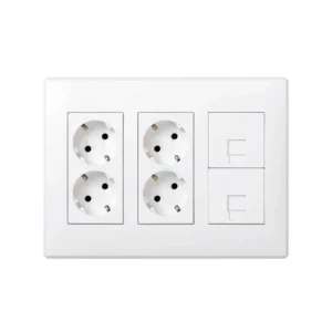 caja de enchufes de pared para empotrar de 3 módulos 6 elementos en venta en tu tienda de electricidad cable y rack madrid