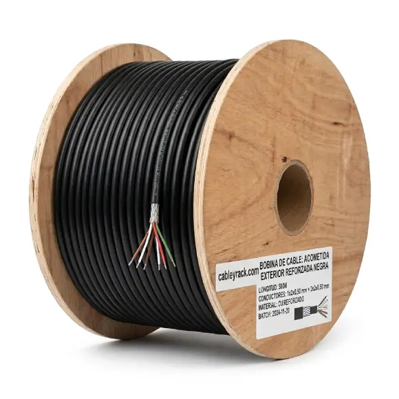 Acometida exterior reforzada negra 2 Acometida exterior reforzada negra 1x2x0,50 _ 2x2x0,50 mm cómpralo en cableyrack.com tu tienda de cables en Madrid