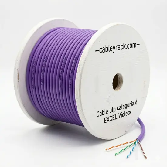 Cable utp categoría 6 EXCEL Violeta 2 Cable utp categoría 6 EXCEL Violeta consíguelo en cableyrack.com tu tienda de cables de datos