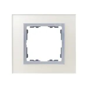 Marco SIMON 82 cristal plata interior aluminio. Marco para 1 elemento cristal plata interior aluminio Simon 82 Nature, cómpralo en Cable y rack tu tienda eléctrica en Madrid