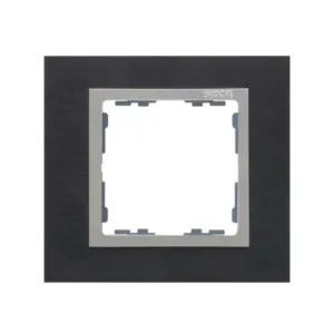 Marco SIMON 82 inox negro interior aluminio. Marco para 1 elemento inox negro interior aluminio Simon 82 Nature, cómpralo en Cable y rack tu tienda de electricidad en Madrid