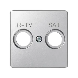 Placa para toma de TV y satélite SIMON. Placa para tomas inductivas de R-TV+SAT Simon 82 aluminio frío, cómprala en cableyrack.com tu tienda de material electrico en Madrid