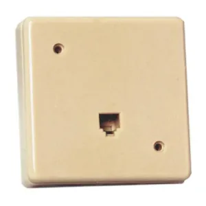 Roseta 4 vías de superficie RJ11 6P4C con salida frontal 85X85, cómprala en cableyrack.com tu tienda de telefonia y material eléctrico en Madrid