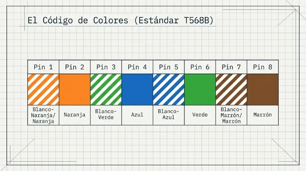 cableyrack.com RJ45 macho código de colores 