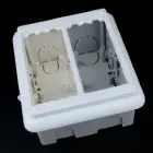 caja de empotrar 2 módulos 4 elementos en cable y rack